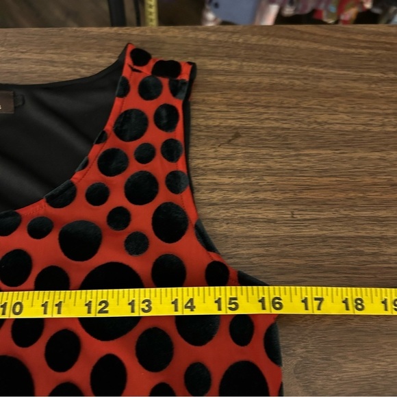 Veeko Polka Dot Velour Sexy Dress S - Picture 10 of 13